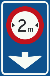 Anchura máxima del carril.