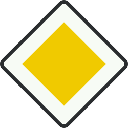 Início de via com prioridade.