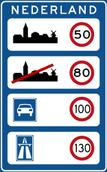Límites nacionales de velocidad.