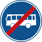 Fim de via obrigatória para autocarros.