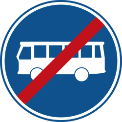 Fim de via obrigatória para autocarros.