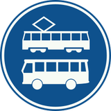 Via obrigatória para autocarros e elétricos.