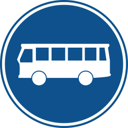 Via obrigatória para autocarros.