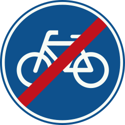 Fim de via obrigatória para ciclistas.