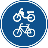 Via obrigatória para ciclistas e ciclomotores.