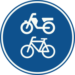 Vía obligatoria para ciclistas y ciclomotores.