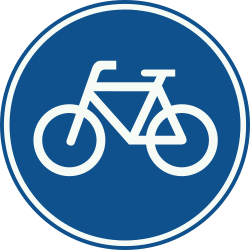 Via obrigatória para ciclistas.