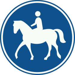 Via obrigatória para cavaleiros.