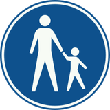 Via obrigatória para peões.