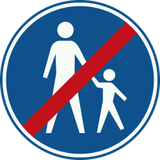 Fim de via obrigatória para peões.