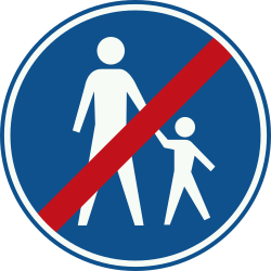 Fim de via obrigatória para peões.