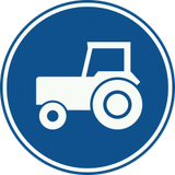Via obrigatória para tratores.