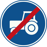 Fim de via obrigatória para tratores.