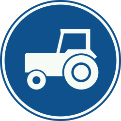 Via obrigatória para tratores.