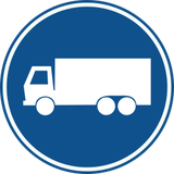 Via obrigatória para camiões.