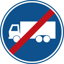 Fim de via obrigatória para camiões.