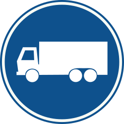 Via obrigatória para camiões.
