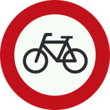 Ciclistas proibidos.