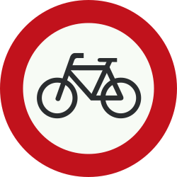 Ciclistas proibidos.