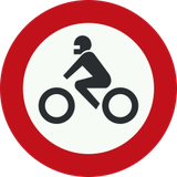 Motociclos proibidos.