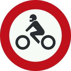 Motociclos proibidos.
