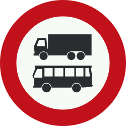 Camiões e autocarros proibidos.