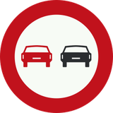 Ultrapassagem proibida.