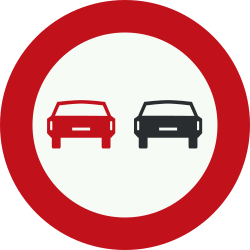 Ultrapassagem proibida.