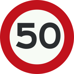 Início de limite de velocidade.