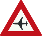 Aviso de aviões a baixa altura.