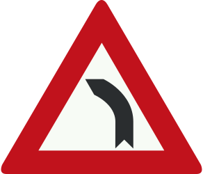 Curva à esquerda.