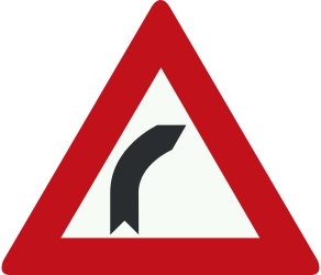 Curva à direita.