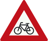 Aviso de ciclistas.