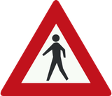 Aviso de peões.