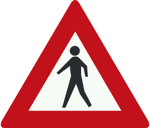 Aviso de peões.