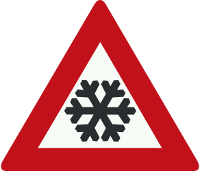 Aviso de neve e água-neve.