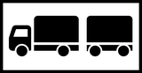 Für Lastwagen mit Anhänger.