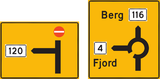 Information über die Richtungen im Kreisverkehr.