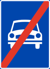 Ende der Kraftfahrstraße.