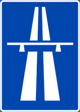 Beginn einer Autobahn.