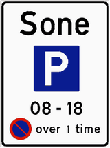 Beginn einer Parkzone.