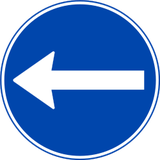 Links fahren vorgeschrieben.
