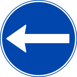 Links fahren vorgeschrieben.