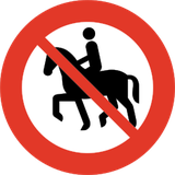 Reiter verboten.