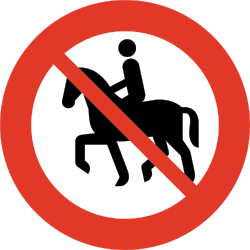 Reiter verboten.
