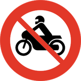 Motorräder verboten.