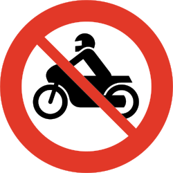 Motorräder verboten.