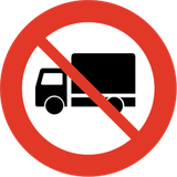 Lastwagen verboten.