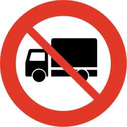 Lastwagen verboten.