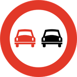 Überholen verboten.